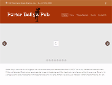 Tablet Screenshot of porterbellyspub.com